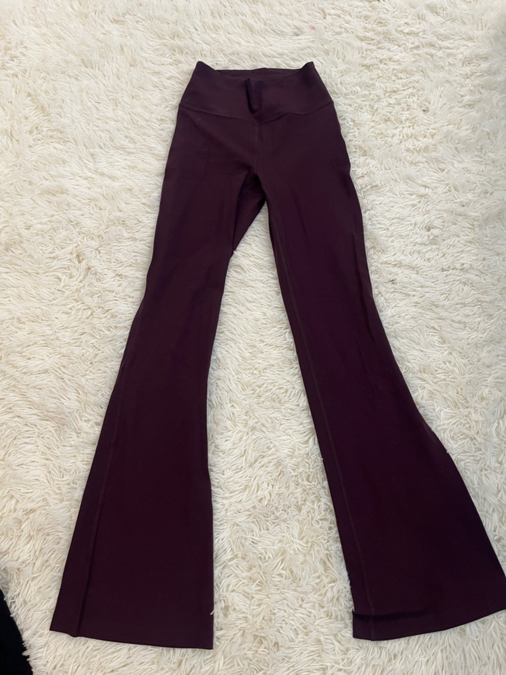 Lululemon High-Waist Flared Pants in Deep Plum